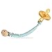 Organic Baby Pacifier Clip for Boys and Girls (2 Pack), Universal Pacifier Holder Strap for Pacifiers, Teething Toys, Binkies or Soothie, Baby Shower Gift - Little Bird Trading Co.