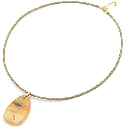 Amazon エドワードギレン スペイン 直輸入 ｅｄuardo Guillen カラフル ペンダントネックレス 天然石 パステルカラー オレンジ ジュエリー 通販