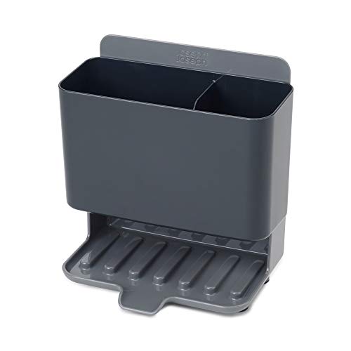 Joseph Joseph 85123 Caddy Tower Slimline Sink Caddy Kitchen Sink Organizer Sponge Holder Dishwasher-Safe, Gray