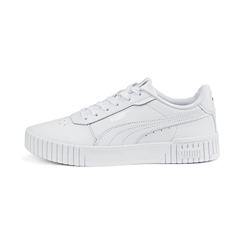 PUMA Womens Carina 2.0 Sneaker, PUMA Womens White-PUMA Womens White-PUMA Womens Silver, 7 - Image 7