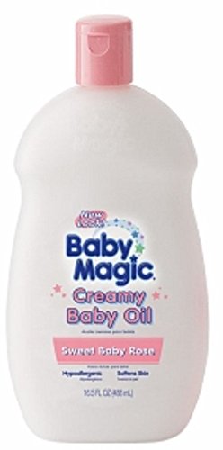 Baby Magic Creamy Baby Oil, Sweet Baby Rose 16.5 oz (Pack of 5)