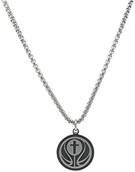 MOCAL Athletes Cross Necklace Inspiring Luke 1:37 Jewelry Bible Verse on Back Sports Pendant Available in Baseball Basketball Athletes for Gift (Basketball)