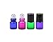12PCS Empty Refill Glass Essential Oil Sample Packing Roller Roll-on Bottles with Metal Roller Balls and Black Cap Makeup Aromatherapy Perfumes Lip Balms Vial Storage Container Jar Pots (1ml, Purple)