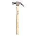 Amazon Basics Hickory Wood Handle Claw Hammer, 8 oz, Silver, Beige
