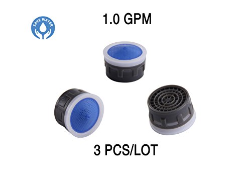 Kelica 1.0GPM Faucet Replacement Part Watersense Faucet Aerator Insert Water Saving Flow Restrictor For Lavatory Faucet or Kithen Sink Tap, 3 PCS/Pack