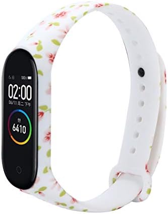 KFSO for Xiaomi Mi Band 4, Replacement Band Silica Gel Colorful Floral Print Wristband Strap Bracelet for Xiaomi Mi Band 4