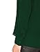 Dohia Women's Casual V Neck Chiffon Blouses Long Sleeve Loose Tops Shirt C2613 (L, DarkGreen)