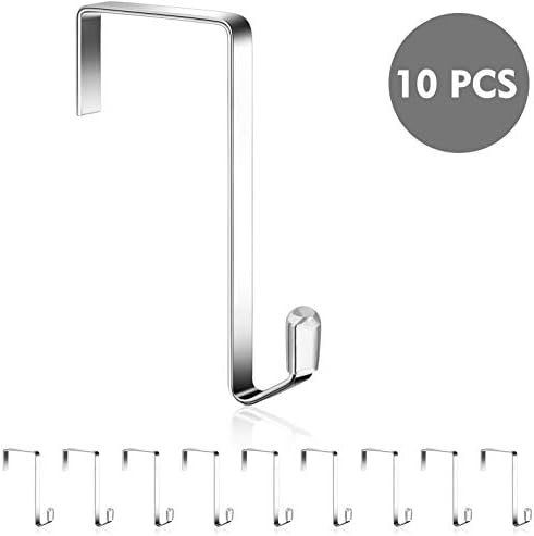 MISSLO 10 Pack Metal Over The Door Hook