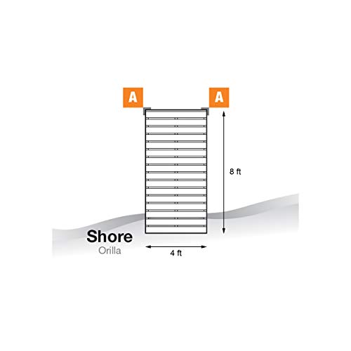 Tommy Docks Cedar Complete Dock Packages 8 FT, Straight Normal Duty Boat Docking Hardware & Marine Accessories