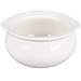 Premium Ceramic 12 Ounce Onion Soup Bowls - American White - Set of 4 with Cork Coasters - Classic European Style Healthy Portion Crocks – Oven- Microwave- Dishwasher safe