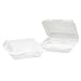 Genpak SN200 White Black Color 1 Large Compartment Snap It Foam Hinged Dinner Container Lid 100-Pack (Case of 2)