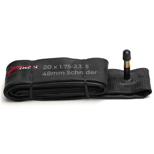 Fincci Inner Tube 20 x 1.75 – 2.125 Inches – Schrader Valve 48 mm for MTB, BMX, Off-Road or Children Bikes – Compatible Size Air Chambers: 1.75/1.95/2.0/2.1/2.125