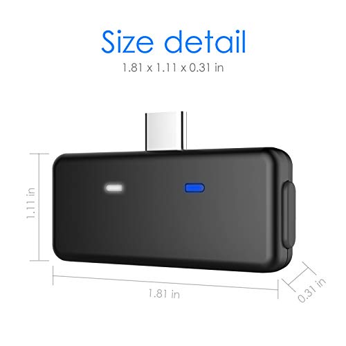 Nintendo Bluetooth Transmitter Audio Adapter for Nintendo Switch, AirPods PS4 Bose Sony, Bluetooth Headphones,TV,Notebook,Computer(Black)