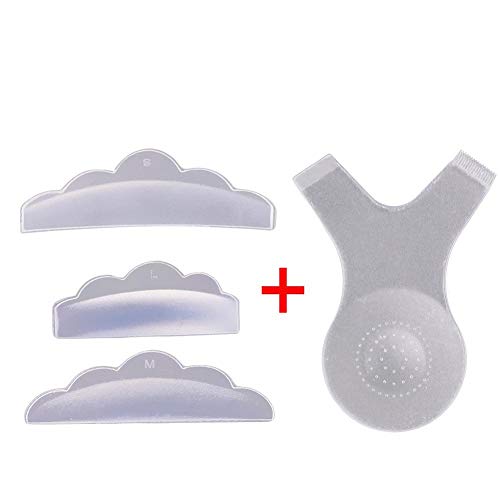 Niome 3 Pairs Silicone Eyelashes Lift Lifting Curlers + Y Shape Eyelash Lift Perming Pad Eye Lash Extension Tools