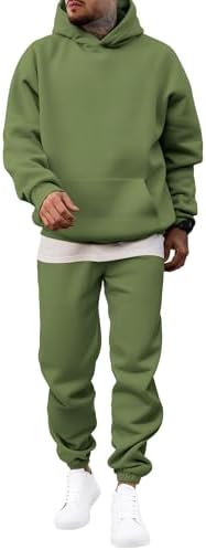 Galaxy by Harvic Men's Fleece-Lined Tracksuit Hoodie & Jogger Set