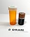 Plastic Prescription Vials/Bottles 100 Pack w/Caps 8 Dram Size-NEW