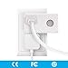 BroadLink Smart WiFi Plug with Night Light, No Hub Required, Remote Control Your Devices, Occupies Only One Socket, ETL Listed, Works with Alexa and Google Assistant, Max Load 1800W, White (1-Pack)