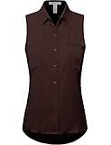 FPT Womens Sleeveless Rayon Button Down Shirt (S-3XL)