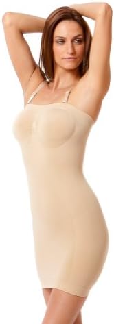 Seamless Shaping Full Bodyslip With Removable Straps By Body Beautiful Nude Large/Xlarge