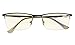 UV Protection,Anti Blue Rays,Reduce Eyestrain,Half-rim Computer Reading Glasses(Gunmetal,Amber Tinted Lenses) +2.0