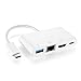 TNP USB C to HDMI + USB 3.0 Type A + Gigabit Ethernet + USB Type C Power Delivery Charging Port Hub Adapter - USB-C to SuperSpeed USB, RJ45 LAN Network Card, 4K 1080P Video Audio Converter Cable Wire