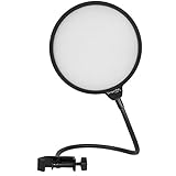 Dragonpad pop filter Ultra Pro Recording Artist Edition Studio Microphone Mic Wind Screen Pop Filter Swivel Mount 360 Flexible Gooseneck Holder, Pro Framed Black on White