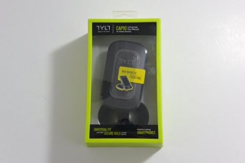 Tylt CAPIO-T CAPIO Universal Patented Sticky Suction Cup Sticks to Dashboards - Retail Packaging - Black