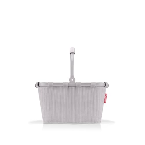 reisenthel carrybag XS cord grey – Stabiler Einkaufskorb mit praktischer Innentasche – Elegantes und wasserabweisendes Design