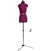 Dritz 20075 My Double Dressform with Tri-Pod Stand Adjustable Up to 63” Shoulder Height, Petite, Plum