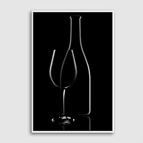 Framed Wine Glass Home Artwork for Living Room Bedroom