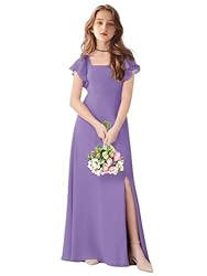 TAISHAN Junior Bridesmaid Dress for Wedding Ruffle