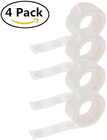 Balloons Glue Point 400 PCS Exterior Mounting Tape Foil Latex Double Side Dots of Stickers Adhesive Craft for Wedding Party Wall Decoration Tools 4 Rolls Clear