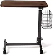 Medline - MDS108015 Fold-Flat Overbed Table, Walnut