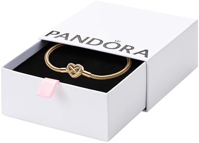 Amazon.com: PANDORA Moments Sparkling Heart Clasp Snake Chain