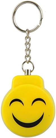 Emergency Personal Alarm Keychain Wolf Alarm Self Defense Electronic Device with 120 Decibel for Kids Elderly Women (Smile Yellow Blue)