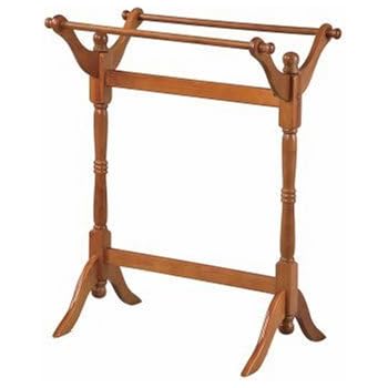 Amazon Com Powell Oak Blanket Quilt Rack Kitchen Dining