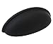 5 Pack - Cosmas 783FB Flat Black Cabinet Hardware Bin Cup Drawer Cup Pull - 3