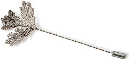 Gold Silver Brooch Lapel Pins Blazer Jewelry Gift Box Christmas Holiday Men Woman (Silver Pin)
