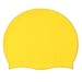 UKEE Silicone Swimming Cap 3D Silicone Design, Odorless, Non-Toxic, Silicone Elastic and Durable Swimming Cap for Adults and Men and Adults - Keep Hair Clean and Dry（Yellow）