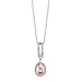 The Pearl Source 8-9mm Genuine Pink Freshwater Cultured Pearl & Cubic Zirconia Blake Pendant Necklace for Women