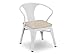 Delta Children Bistro Kids Play Table with 2-Piece Chair Set | White with Driftwood | Ideal for Arts & Crafts, Snack Time, Homeschooling, Homework & More