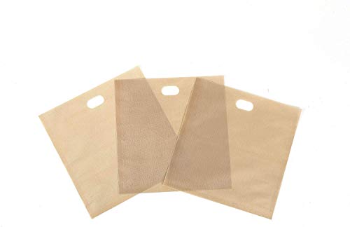 FULLBON 3 x Pack,Non Stick Toaster Bags,Reusable and Heat Resistant.