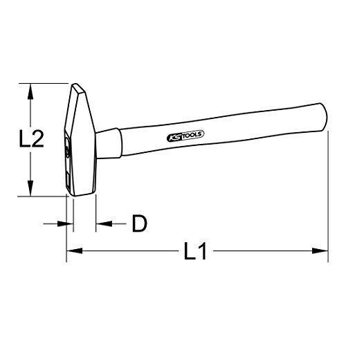 KS Tools 142.1223 Vorschlaghammer mit Eschestiel, 3000g – Bild 3