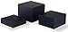 Displays2go Acrylic Cube Display Nesting Risers, Solid Black Matte, Set of 3