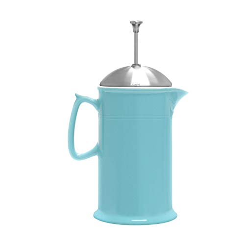 Chantal Stoneware French Press with Stainless Steel Plunger and Lid, 28