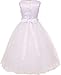 Girls Dress Custom Rhinestone Belt Communion Wedding Flowers Girls Dresses 2-14