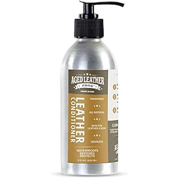 Aged Leather Pros Leather Conditioner Lotion (8 oz) | Rich Dressing Conditioner for Genuine Leather | Protects Purses, Shoes, Jackets, Couches, Auto Interior, Saddles and Much More