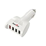 Quick Car Charger QC3.0 40W PowerMore 4 USB Port Fast Charge [QC2.0 Compatible]For MacBook 12