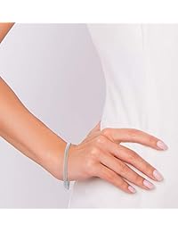 MiaBella - Pulsera de cadena de eslabones de malla italiana de 0.197 in de plata de ley 925 para mujer, 6.5 in, 7.0 in a 7.5 in y 8.0 in