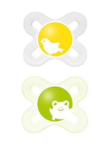 MAM Pacifiers, Newborn Pacifier, Best Pacifier for Breastfed Babies, Start Design Collection, Unisex, 2-Count